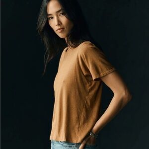 imogene + willie - the cotton hemp tee in field brown